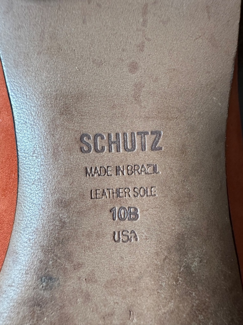 Schutz orange suede pointy toe flats - Picture 4 of 4